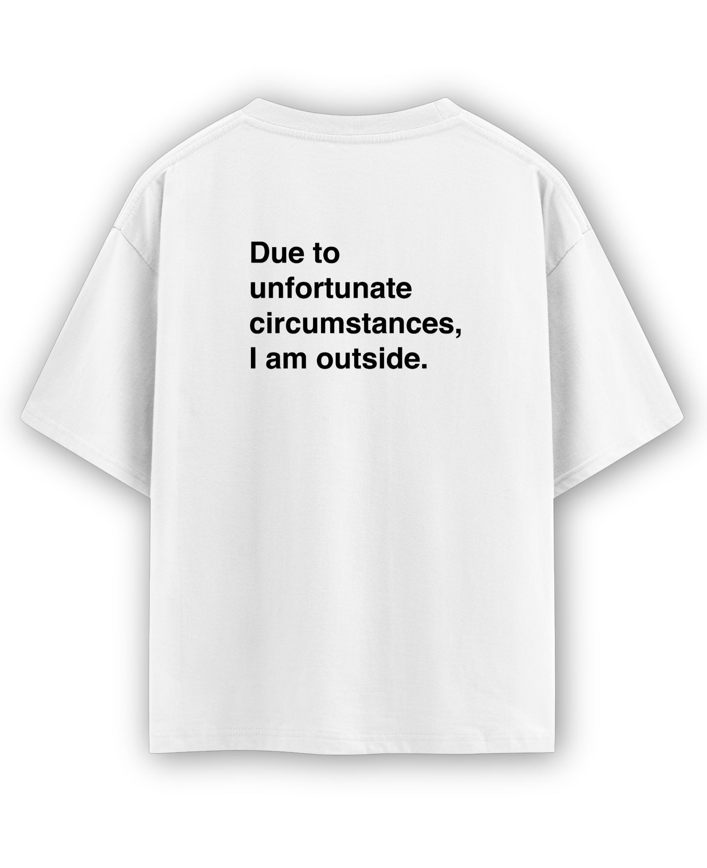 White Oversized T-shirt Back Design