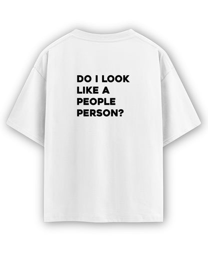 White Oversized T-shirt Back Design